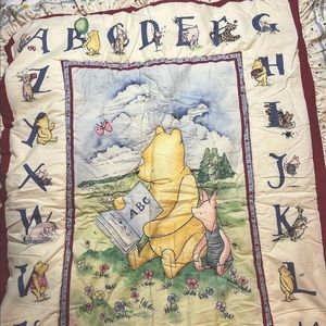 1999 Winnie the Pooh crib quilt blanket